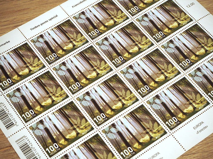 Briefmarke Wald